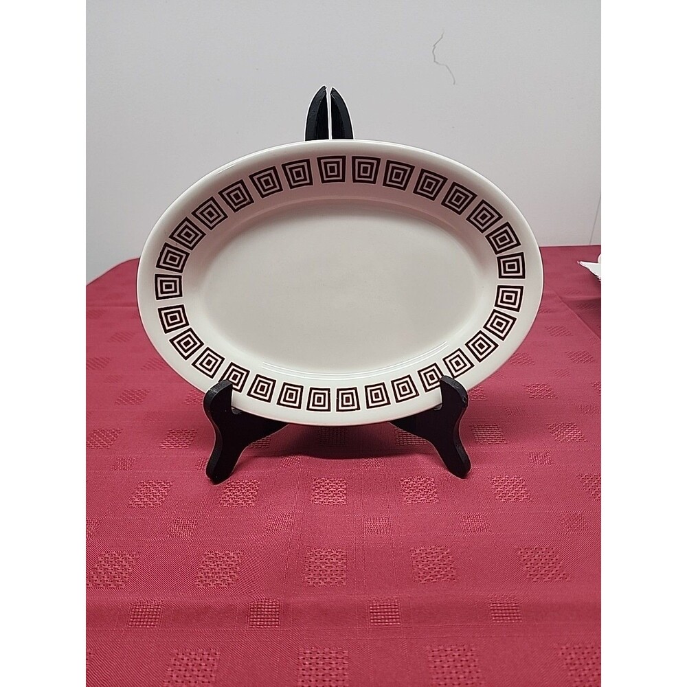 Homer Laughlin Best China Restaurant Ware Greek Key Pattern 9.5" Platter USA